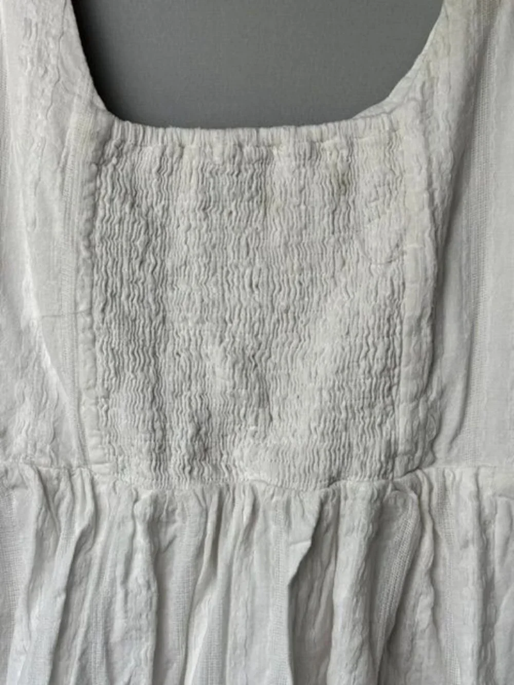 Princess Polly Petite White Cotton Mini Dress US 2 Cottagecore Babydoll